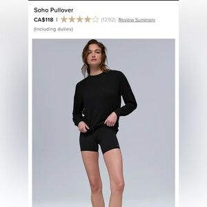 ALO Yoga Black Soho Pullover and Sweatpant Set